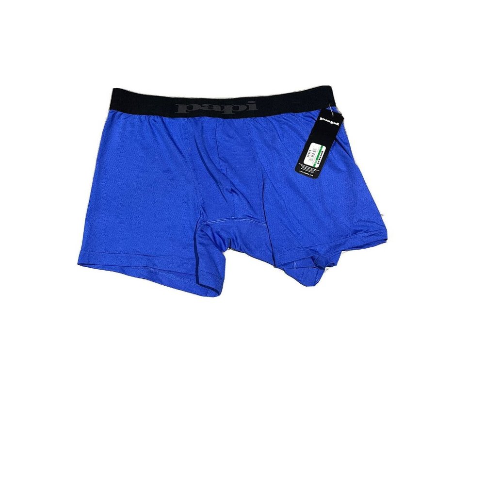 Papi Mesh Deep Blue Brazilian Trunks  626599-036 Men's Boxer Black S-XL BNWT